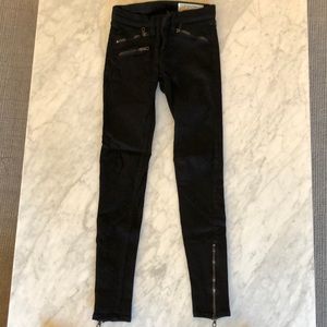rag & bone moto zipper jeans
